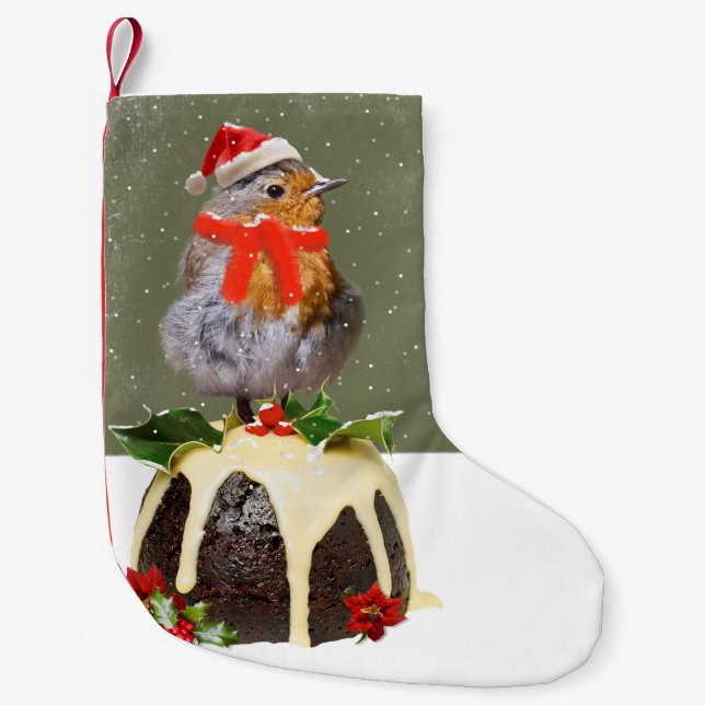 Ruffled Robin Christmas Stocking (Front)
