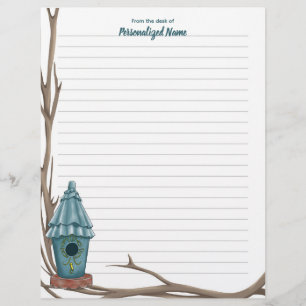Ruffled Roof Reverie Lined Letterhead