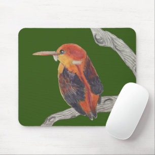 Rufous Backed Kingfisher on a Mouse Pad