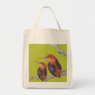 Rufous Backed Kingfishers on a Tote Bag - (1)