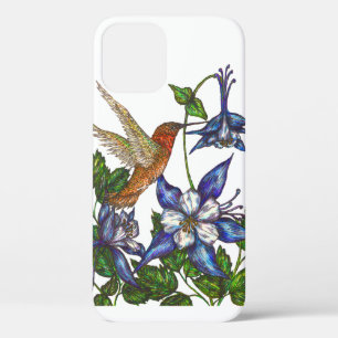 Rufous Hummingbird and Columbine iPhone 12 Pro Case