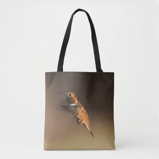 Rufous Hummingbird in flight Tote Bag (Front)