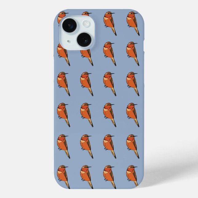 Rufous Hummingbird  iPhone 15 Plus Case (Back)