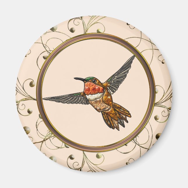 Rufous Hummingbird Magnet (Front)