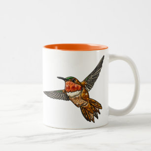 Rufous Hummingbird Two-Tone Coffee Mug