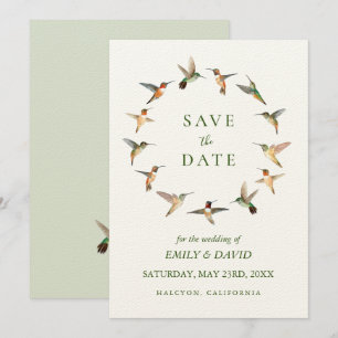 Rufous Hummingbirds Save the Date Announcement