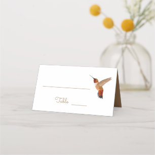 Rufous Hummingbirds Wedding Place Card