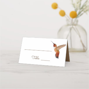 Rufous Hummingbirds Wedding Place Card