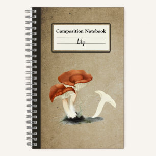 Rufous Milkcap Mushroom Personalised Composition Notebook