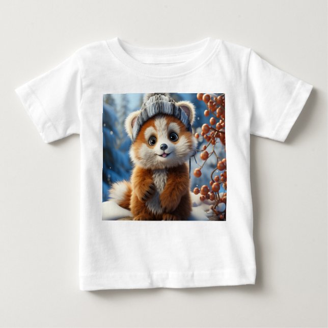 Rufus - An adorable red panda Baby T-Shirt (Front)