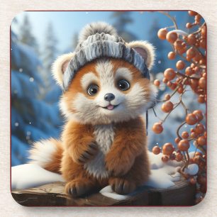 Rufus - An adorable red panda Coaster
