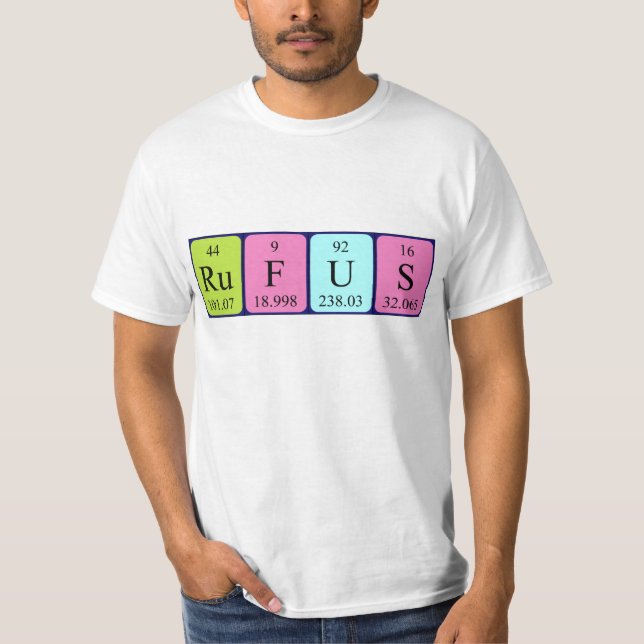 Rufus periodic table name shirt (Front)