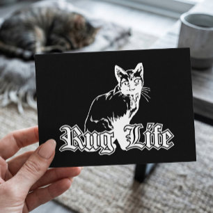 Rug Life - Gangsta Cat Postcard