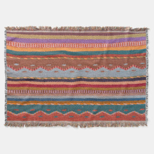 Rug patterns throw blanket
