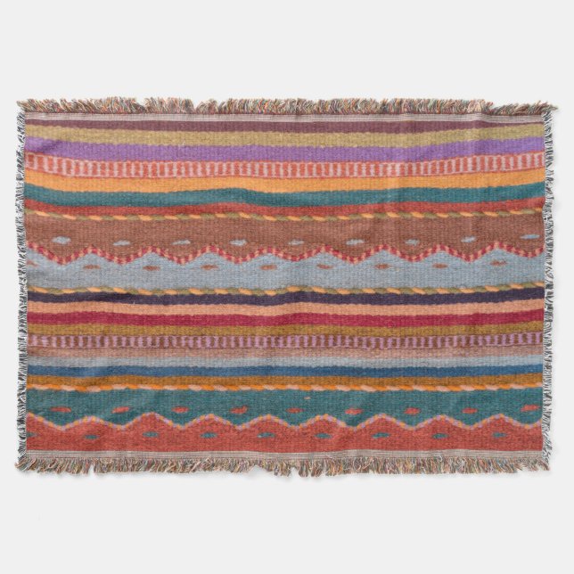 Rug patterns throw blanket (Front)