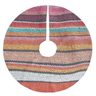 Rug Richness: Mexican Peruvian Textures Brushed Polyester Tree Skirt