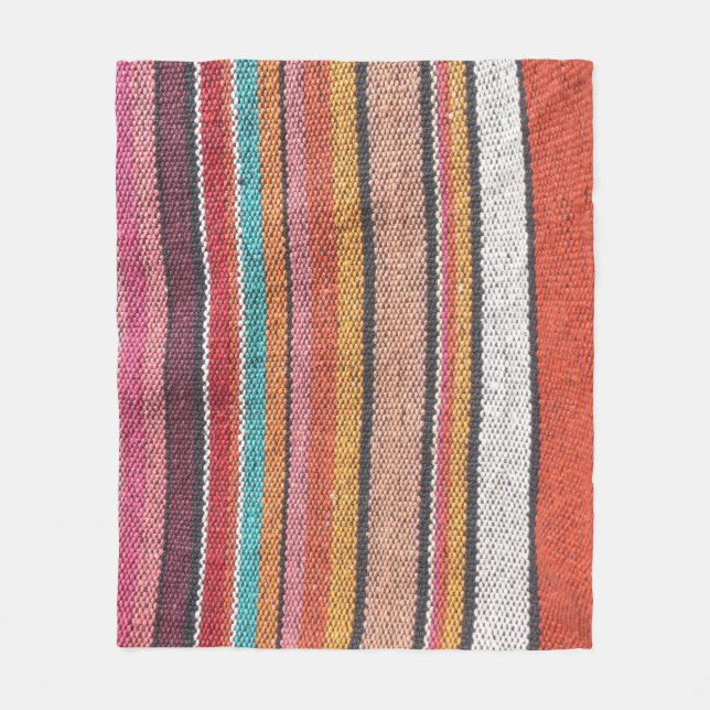 Rug Richness: Mexican Peruvian Textures Fleece Blanket (Front)