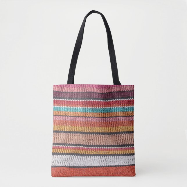 Rug Richness: Mexican Peruvian Textures Tote Bag (Front)