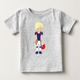 Rugby, American Football, Cute Boy, Blonde Hair Baby T-Shirt