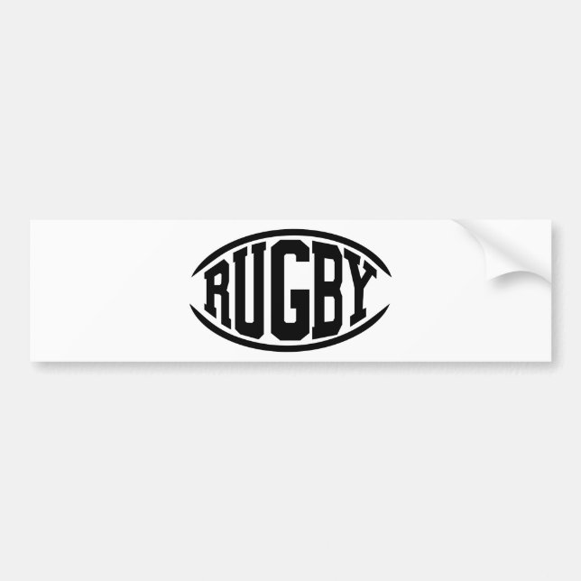 Rugby ball bumper sticker (Front)