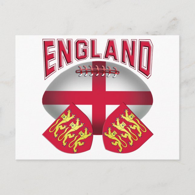 Rugby Ball Flag of England Postcard (Front)