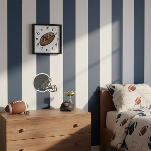 Rugby Ball Fun Sports Graphic Large Clock