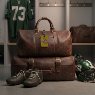 Rugby Ball Fun Sports Graphic Luggage Tag