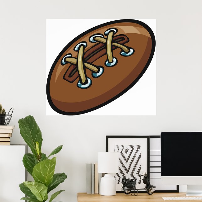 Rugby Ball Fun Sports Graphic Poster (Creator Uploaded)