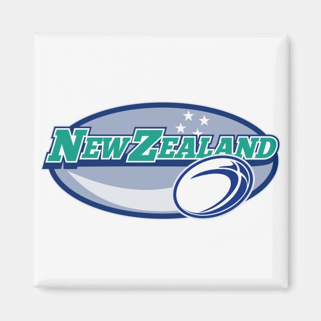 rugby ball new zealand magnet (Front)