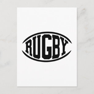 Rugby ball postcard