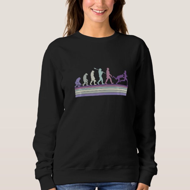 Rugby Ball Sport Player Retro Evolution Rugby Team Sweatshirt (Front)