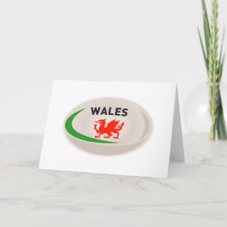Rugby Ball Wales Welsh dragon Card