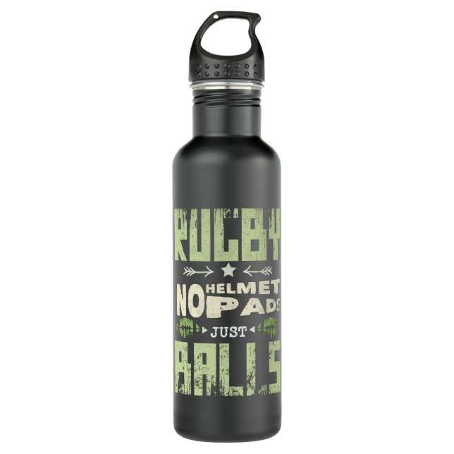 Rugby Balls 710 Ml Water Bottle (Front)