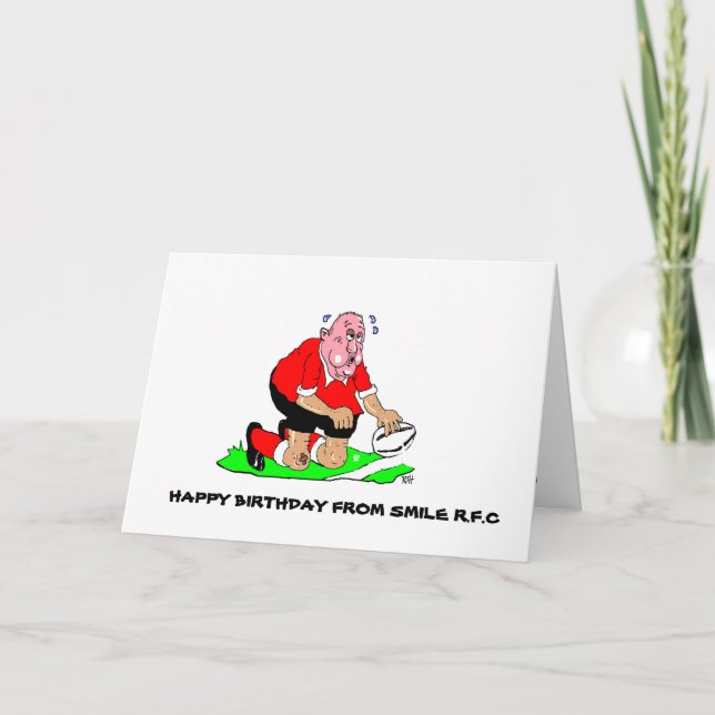 RUGBY BIRTHDAY GREETING CARD (Front)