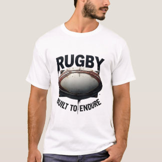Rugby – Built to Endure Industrial Metal Design T-Shirt