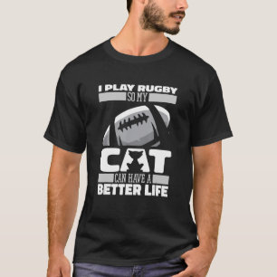 Rugby Cat League Player Union Rugby T-Shirt