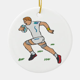 Rugby Ceramic Ornament