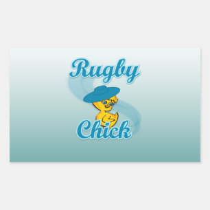 Rugby Chick #3 Rectangular Sticker