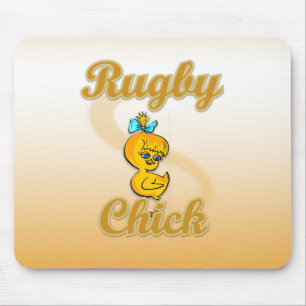 Rugby Chick Mouse Pad