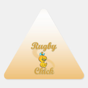 Rugby Chick Triangle Sticker