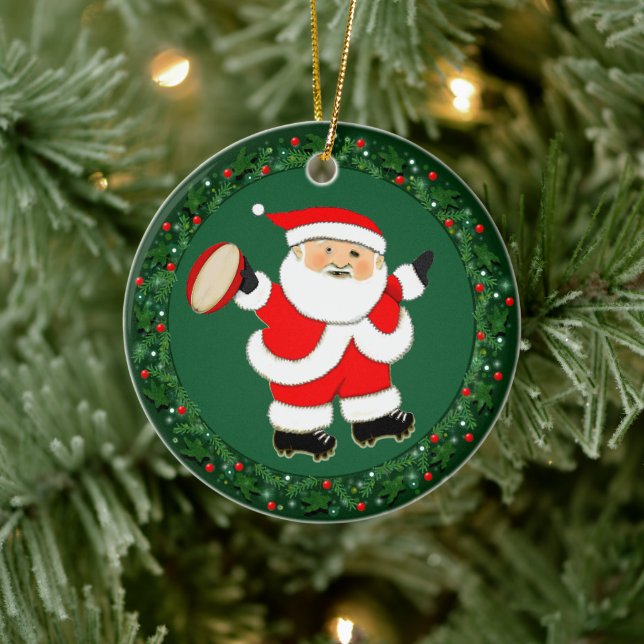 Rugby Christmas Collectable Ceramic Ornament (Tree)
