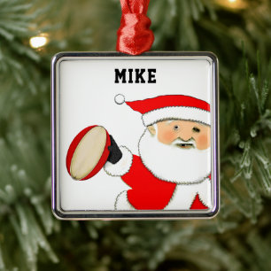 Rugby Christmas Collectable Metal Tree Decoration