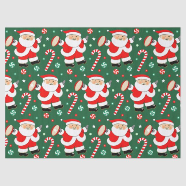 Rugby Christmas Holiday Gift Tissue Paper (Front)