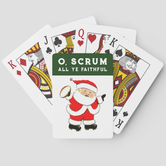 Rugby Christmas Holiday Playing Cards (Back)