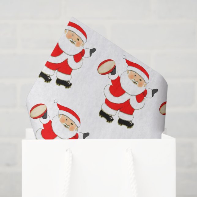 Rugby Christmas Tissue Paper (Gift Bag)