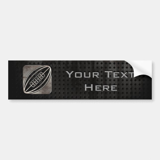 Rugby; Cool Black Bumper Sticker (Front)
