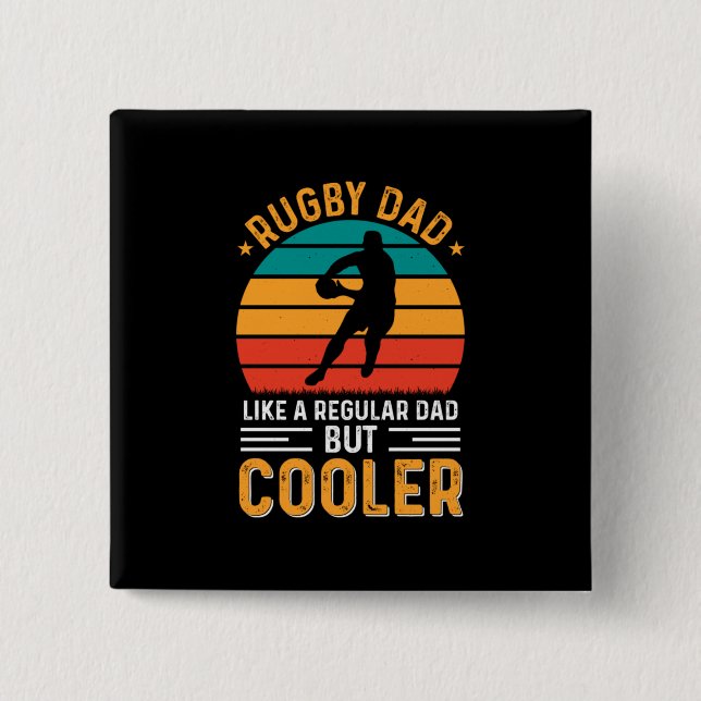 Rugby Dad 15 Cm Square Badge (Front)