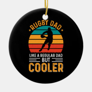 Rugby Dad Ceramic Ornament