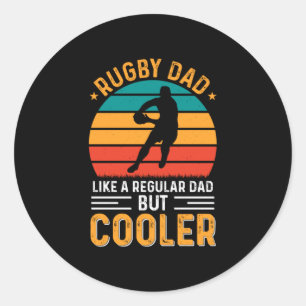 Rugby Dad Classic Round Sticker