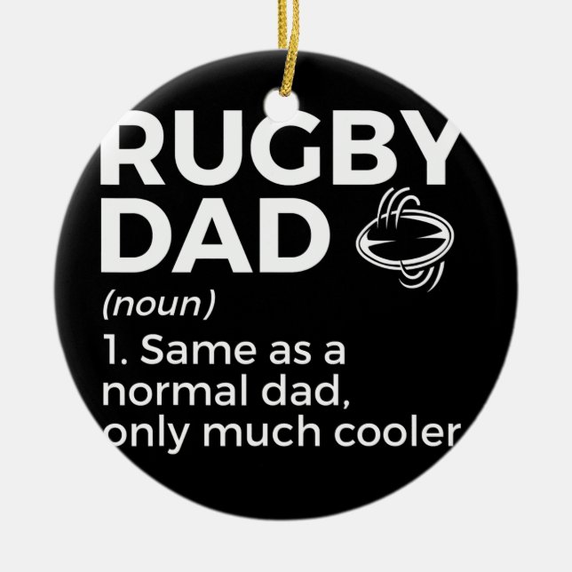 Rugby Dad Definition  Ceramic Ornament (Front)